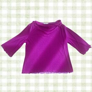Magenta cowl neck top